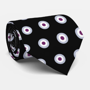 Polka Dot Pattern - Blue Violet Grey White Black Stropdas