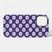 Polka Dot Pattern - Blue Violet Paars Lavender iPhone Hoesje (Achterkant horizontaal)
