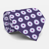 Polka Dot Pattern - Blue Violet Paars Lavender Stropdas (Opgerold)