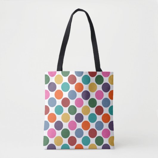 Polka Dot Pattern Canvas tas (Voorkant)