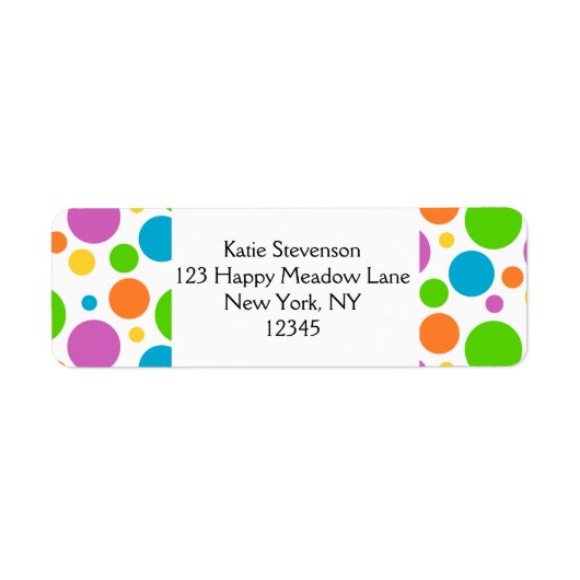 Polka Dot Pattern Etiket (Voorkant)