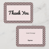 Polka Dot Pattern Flat Note Kaart Notitiekaartje (Voorkant / Achterkant)