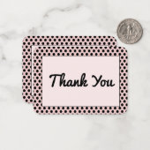 Polka Dot Pattern Flat Note Kaart Notitiekaartje (Voorkant / Achterkant in situ)