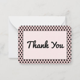 Polka Dot Pattern Flat Note Kaart Notitiekaartje