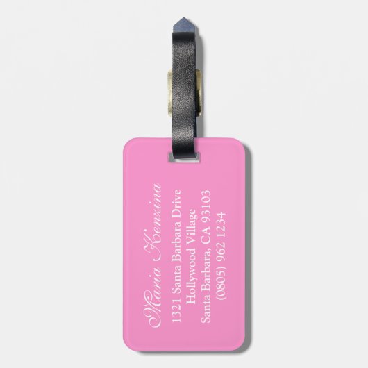 Polka dot pattern genaamd bagagelabel (Achterkant verticaal)