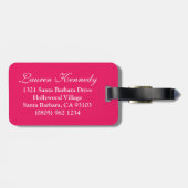 Polka dot pattern genaamd rood bagagelabel (Achterkant horizontaal)