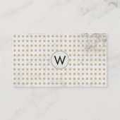 Polka Dot Pattern/Grungy Texture Visitekaartje (Achterkant)