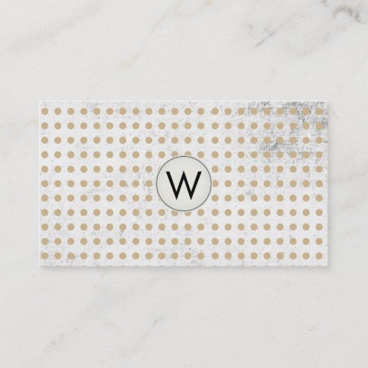 Polka Dot Pattern/Grungy Texture Visitekaartje (Achterkant)