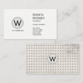 Polka Dot Pattern/Grungy Texture Visitekaartje (Voorkant / Achterkant)