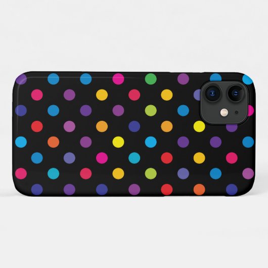 Polka Dot Pattern iPhone, Plus en Pro Hoesje (Achterkant (horizontaal))