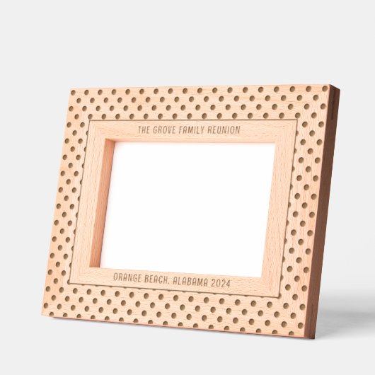 Polka Dot Pattern met aangepaste tekst Gegraveerde Lijstjes (Links)