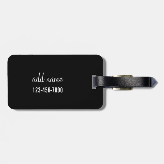 Polka Dot Pattern met Monogram Bagagelabel (Achterkant horizontaal)