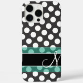 Polka Dot Pattern met Monogram Case-Mate iPhone Case (Achterkant)