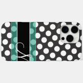 Polka Dot Pattern met Monogram Case-Mate iPhone Case (Achterkant (horizontaal))