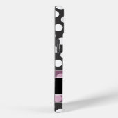 Polka Dot Pattern met Monogram - Roze en Zwart Case-Mate iPhone Case (Achterkant / Rechts)