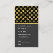 Polka Dot Pattern Party Planner Afsprakenkaartje (Achterkant)