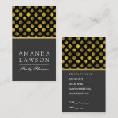 Polka Dot Pattern Party Planner Afsprakenkaartje (Voorkant / Achterkant)