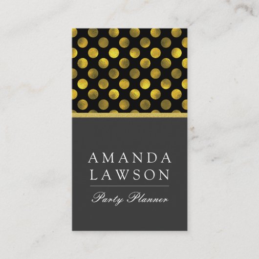 Polka Dot Pattern Party Planner Afsprakenkaartje (Voorkant)