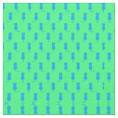 Polka Dot Pattern Pop Art Cat in Blue en Limoen Stof (Close Up)