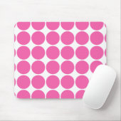 Polka Dot Pattern Print Design Hot Pink Pumts Muismat (Met muis)
