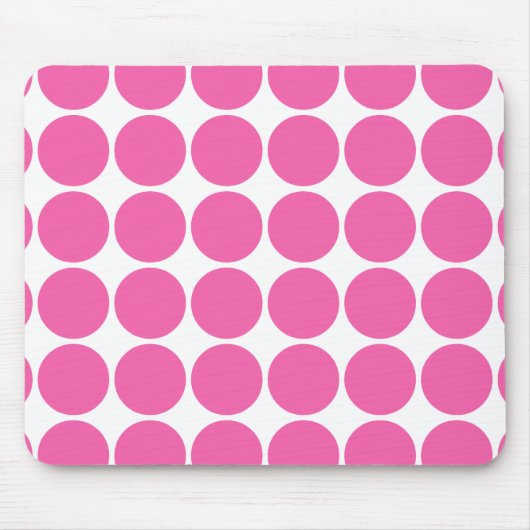 Polka Dot Pattern Print Design Hot Pink Pumts Muismat (Voorkant)