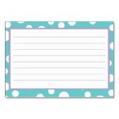 Polka Dot Pattern Recept Kaarten (Achterkant)