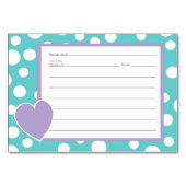 Polka Dot Pattern Recept Kaarten (Voorkant)