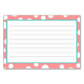 Polka Dot Pattern Recept Kaarten (Achterkant)