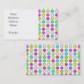 Polka Dot Pattern roze Blauwgroen Lime Green Gello Visitekaartje (Voorkant / Achterkant)