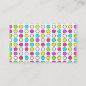 Polka Dot Pattern roze Blauwgroen Lime Green Gello Visitekaartje (Achterkant)