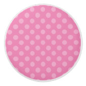 Polka Dot Pattern trekt knobbelbare kleuren!! Keramische Knop (Voorkant)