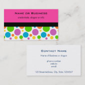 Polka Dot Pattern Trendy Visitekaartje (Voorkant / Achterkant)