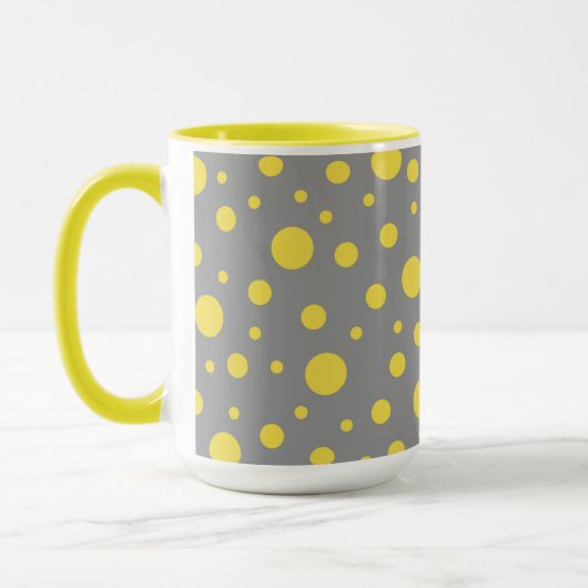 Polka Dot Pattern Yellow Grey Mok (Links)