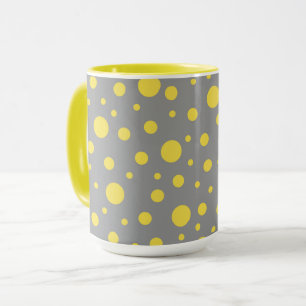 Polka Dot Pattern Yellow Grey Mok