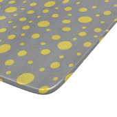 Polka Dot Pattern Yellow Grey Snijplank (Hoek)