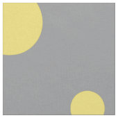Polka Dot Pattern Yellow Grey Stof (Close Up)