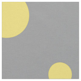 Polka Dot Pattern Yellow Grey Stof