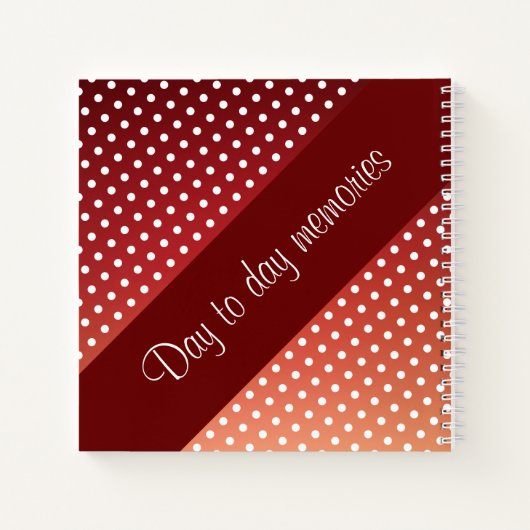Polka Dot Patterned Diary Notitieboek (Achterkant)