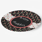 Polka Dot Patterned Papieren Bordje (Gekanteld)