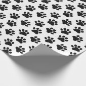 Polka Dot Paw Prints Cadeaupapier (Hoek)