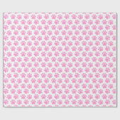 Polka Dot Paw Prints Cadeaupapier (Vlak)