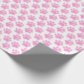 Polka Dot Paw Prints Cadeaupapier (Hoek)