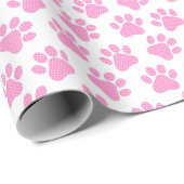 Polka Dot Paw Prints Cadeaupapier (Rol Hoek)