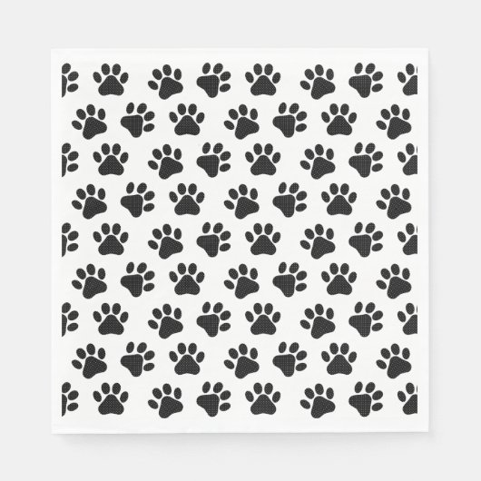 Polka Dot Paw Prints Servet (Voorkant)