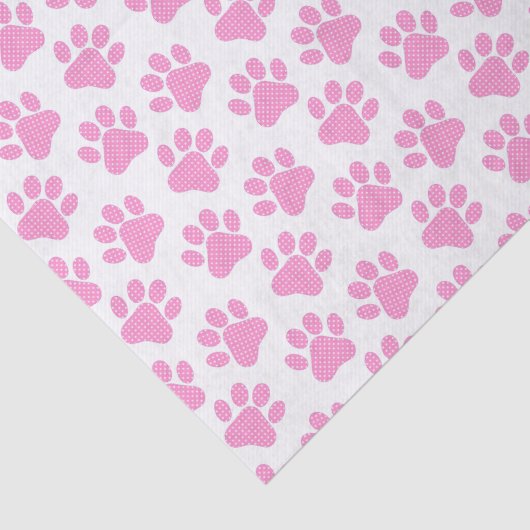 Polka Dot Paw Prints Tissuepapier (Detail)