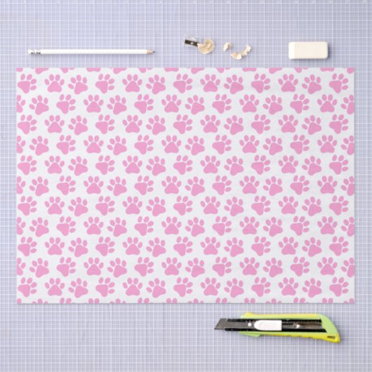 Polka Dot Paw Prints Tissuepapier (Craft)