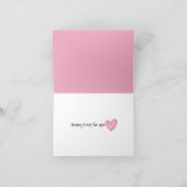 Polka Dot Pawprint Heart for Loss of Pet Cat Kaart (Binnen)