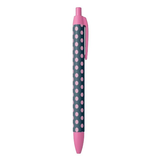 Polka Dot Pennen (Midnight Blue & Soft Pink) (Achterkant (Verticaal))