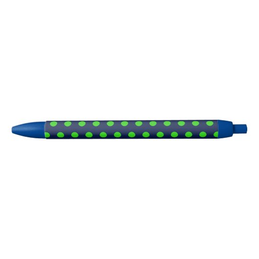 Polka Dot Pennen (Navy Blue & Lime Green) (Voorkant)