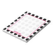 Polka Dot Personalized Notitieblok (Linkerzijde)